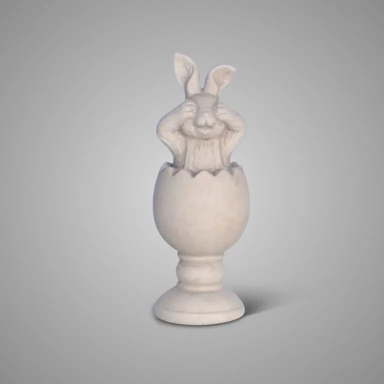 Surprise Egg With Hare Majestic Taupe D.7 H.18