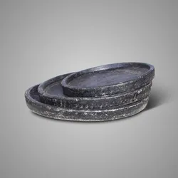 Set of 3 Plates Basic Basalt D.40-36-29 H.3