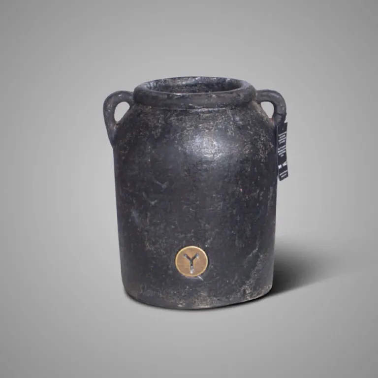 Planter Allure Two Ears Basalt S D.16 H.20