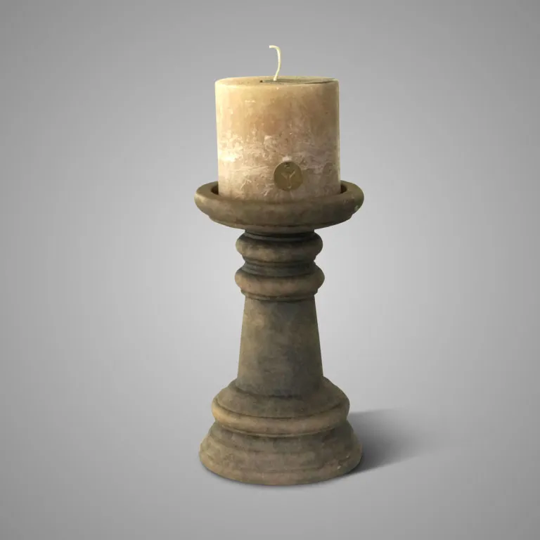 Candleholder Basic Majestic Brown L D.14 H.23
