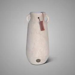 Jug Two Ears With Leather Rope Majestic Taupe M D.16 H.34