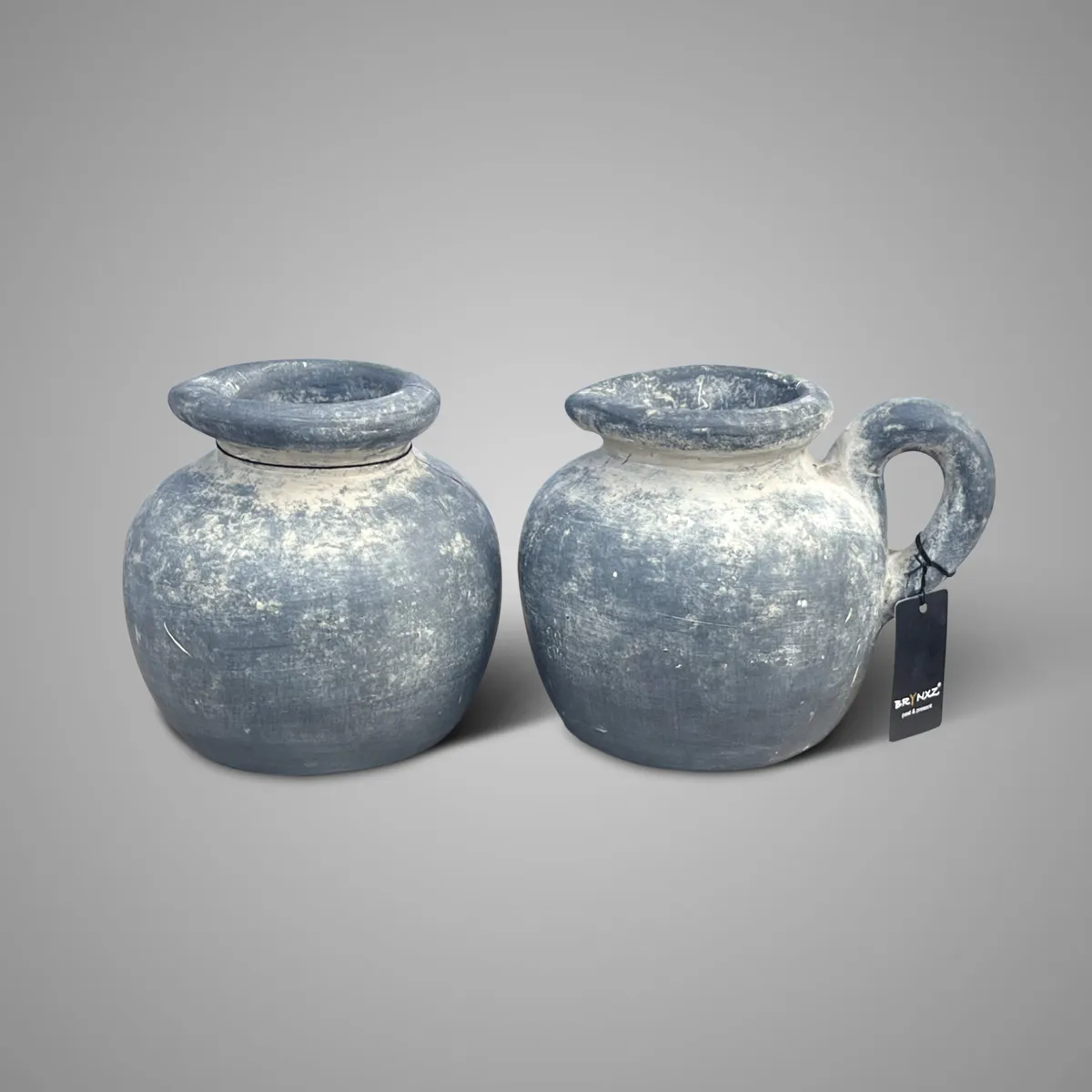 Set of 2 Jugs Ancient Clay D.16-12 H.13