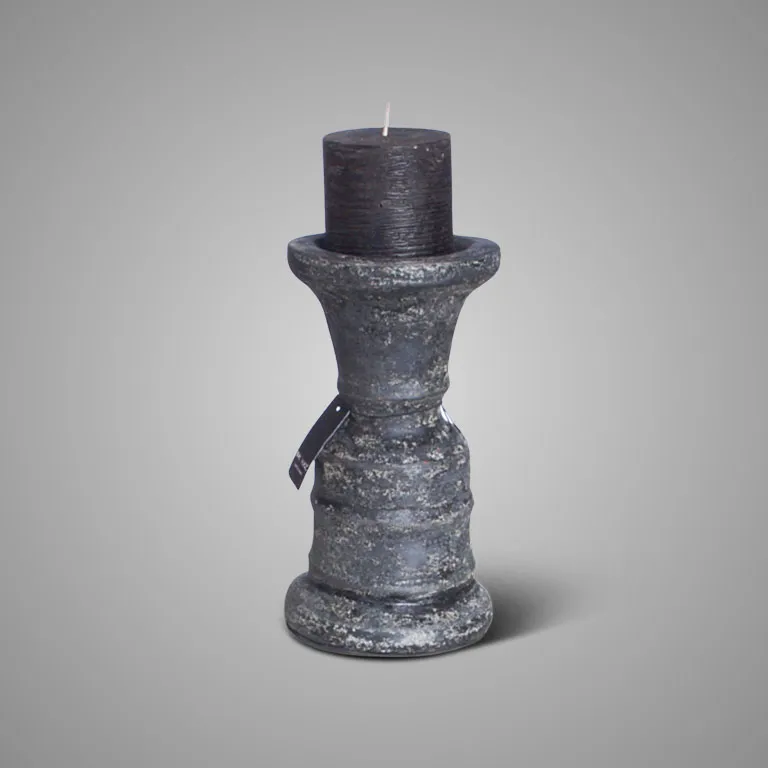Candleholder Classic Basalt L D.12 H.20