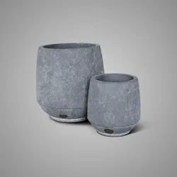 Set of 2 Planters Straight Majestic Vintage D.26-17 H.27-18