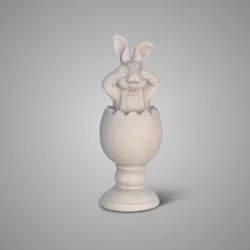 Surprise Egg With Hare Majestic Taupe D.7 H.18