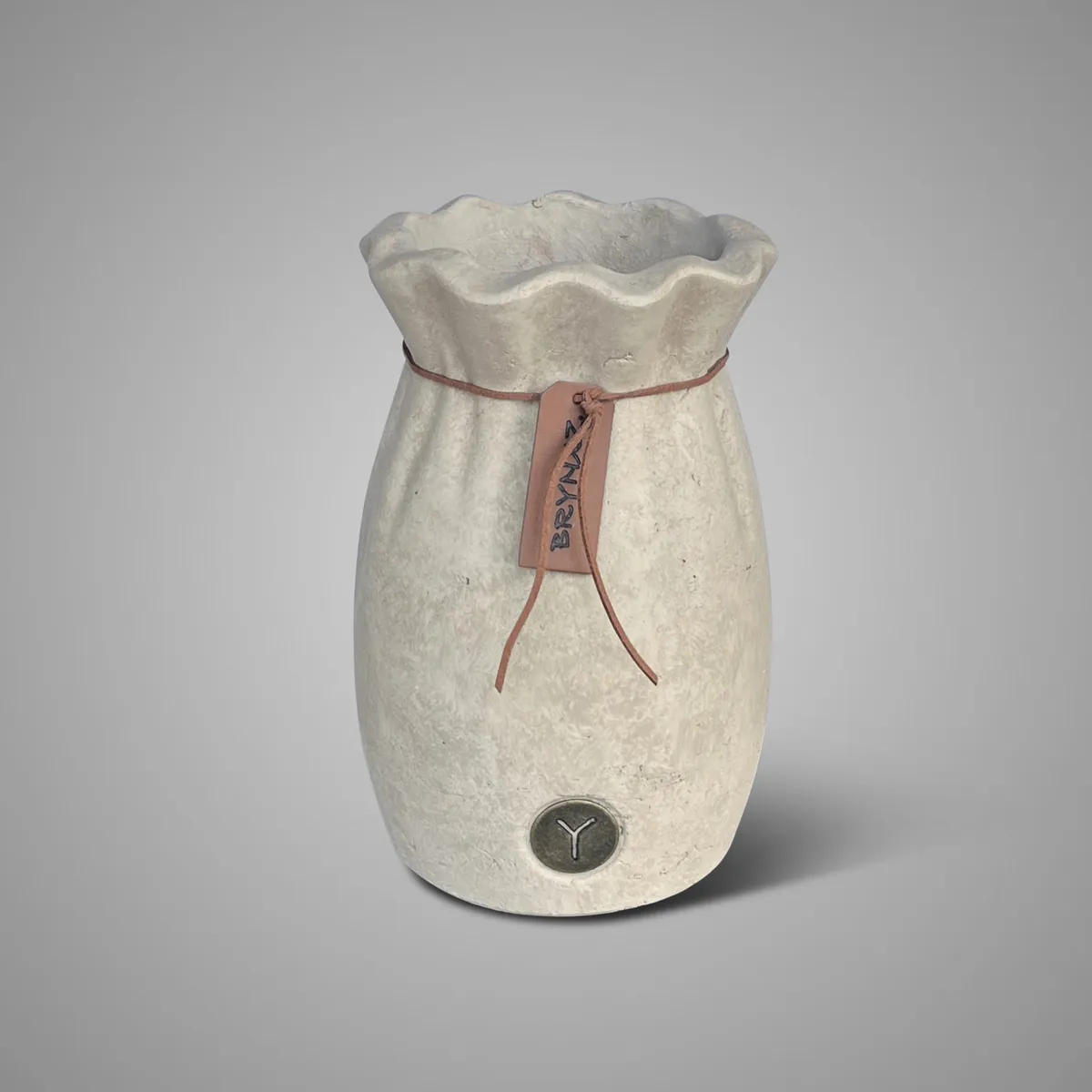 Planter Bag with Leather Rope Majestic Taupe L D.15 H.23