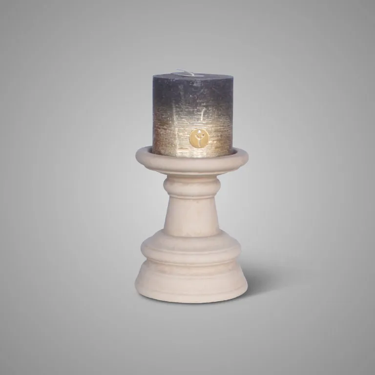 Candleholder Basic Majestic Taupe M D.14 H.18