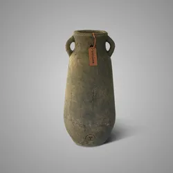 Jug Two Ears With Leather Rope Majestic Brown L D.19 H.40