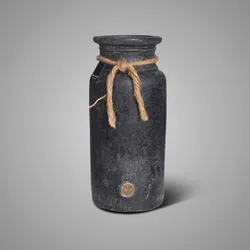 Vase Neck with Rope Basalt L D.18 H.39