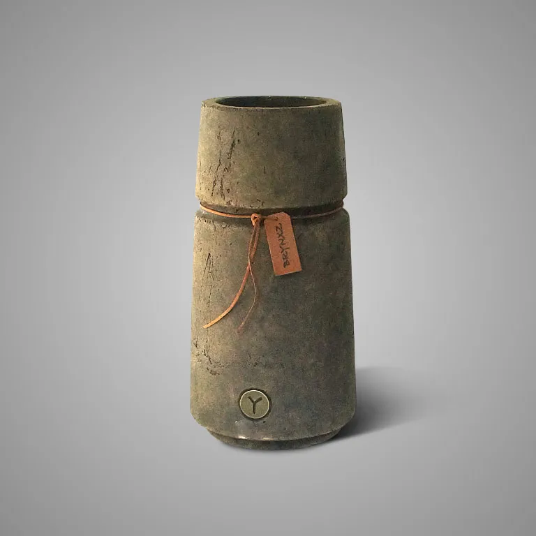 Vase Basic Lather Rope Majestic Brown L D.18 H.34