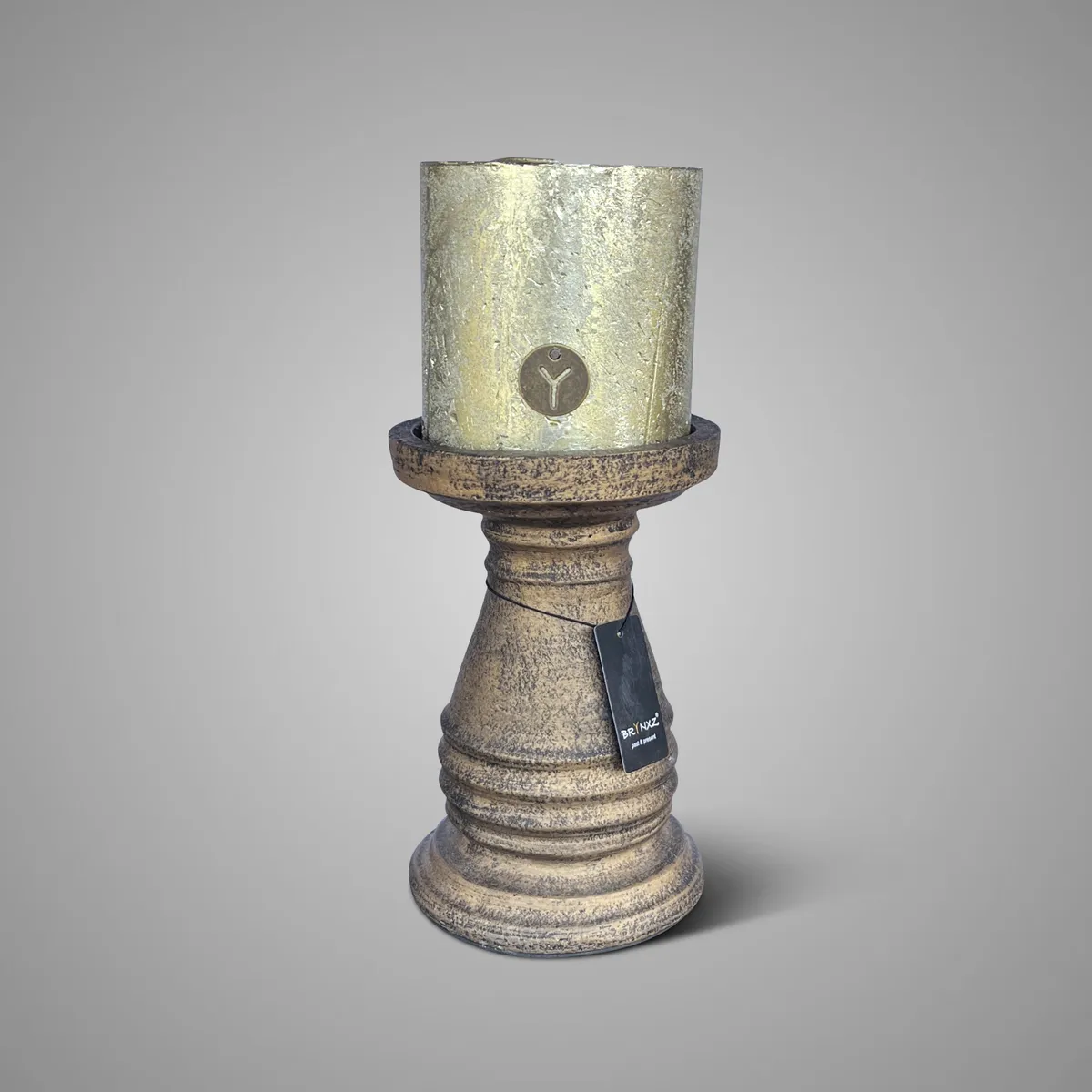 Candleholder Basic Ancient Bronze M D.12 H.19