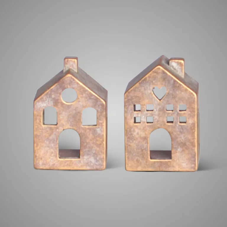 Set of 2 Tealights CosyHouses Jewel 8x6x12