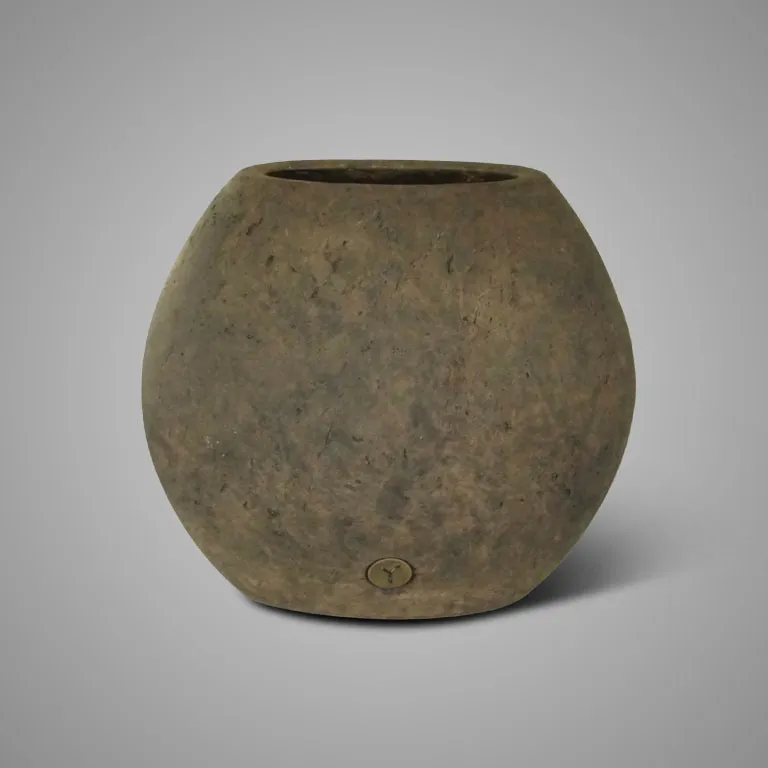 Planter Oval Moon Majestic Brown L 34x20x30