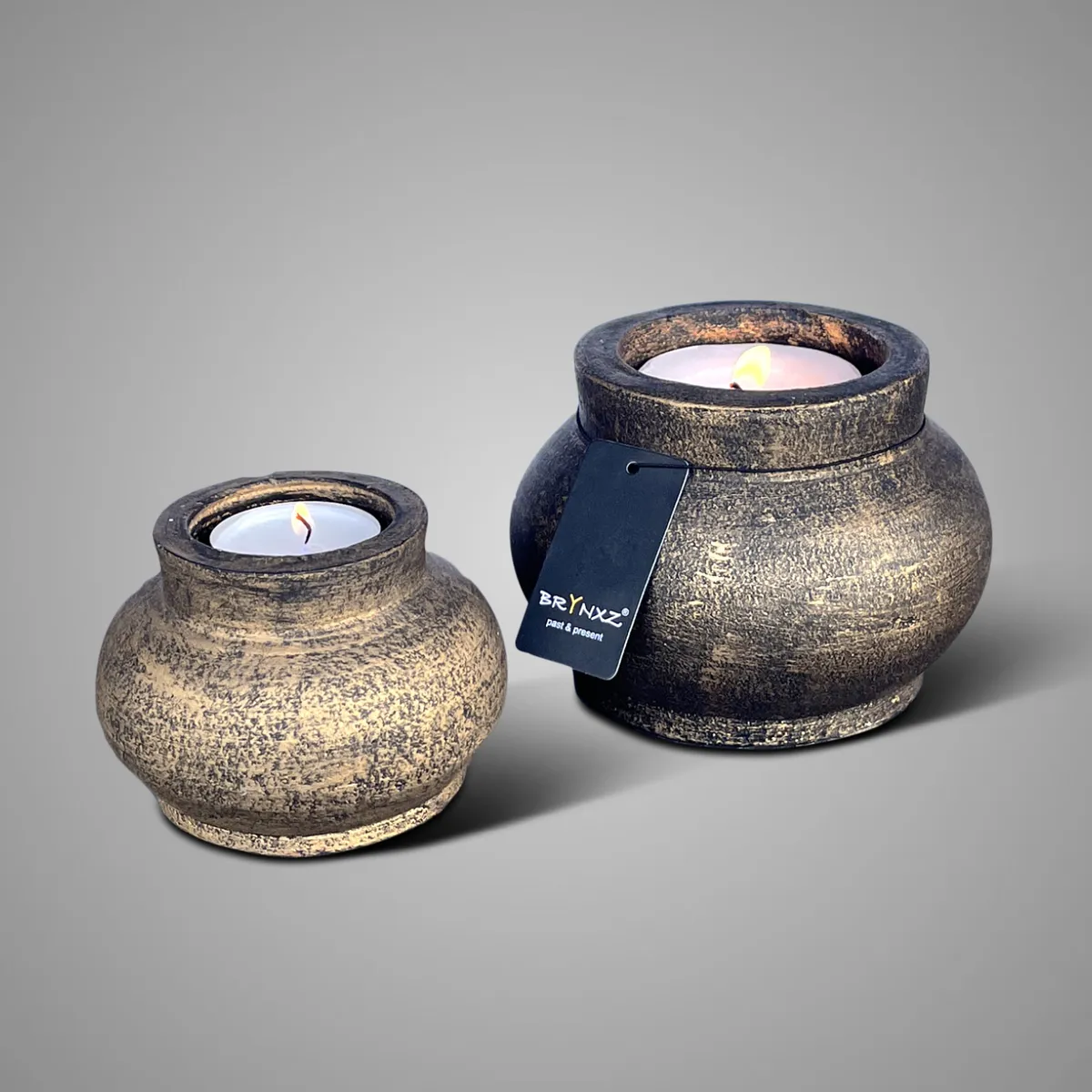 Set of 2 Tealightcups Boost Ancient Bronze D.11-9 H.9-7