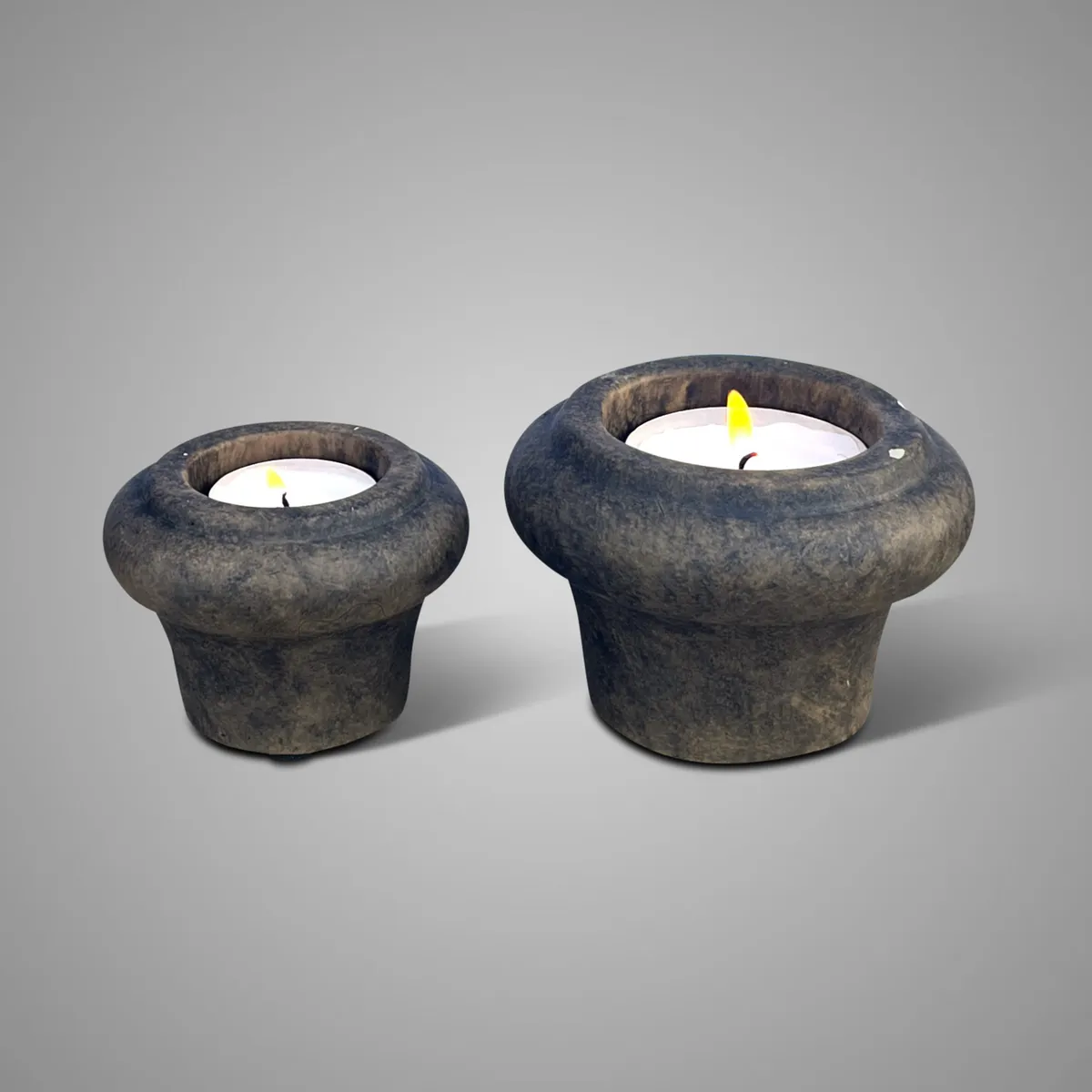 Set of 2 Tealightcups Basic Majestic Brown L D.12 H.8