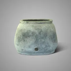 Planter Oval Allure Stone Black M 40x20x29