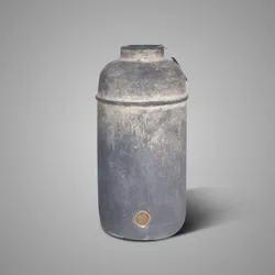 Vase Basic Two Lines Ancient Clay M D.18 H.36