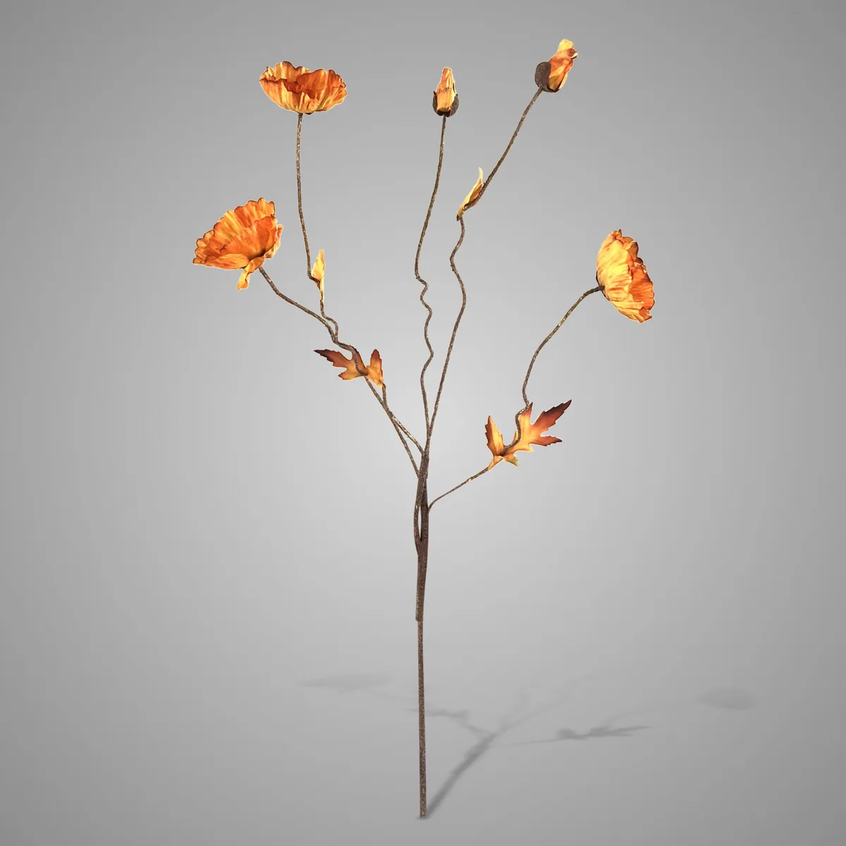 Poppy Twister Dark Orange 85 cm