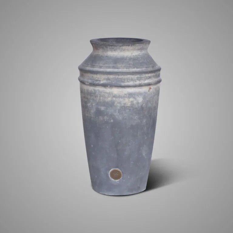 Vase Two Lines Ancient Clay L D.20 H.37