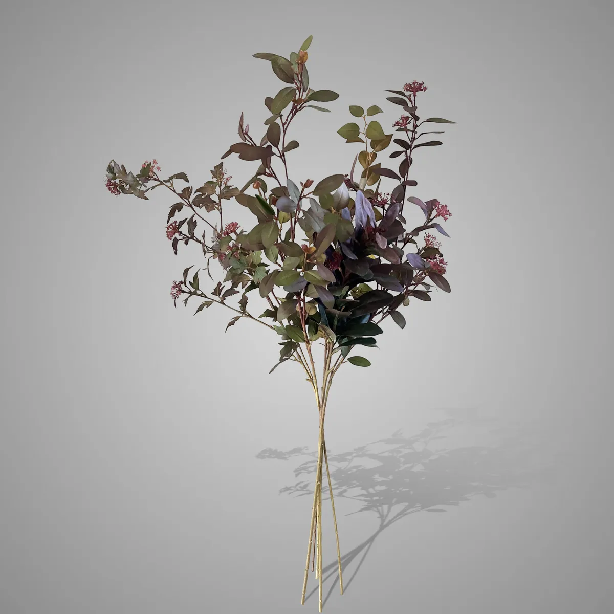 Sort. of 5 Weigelia Leafs Green Purple 90 cm
