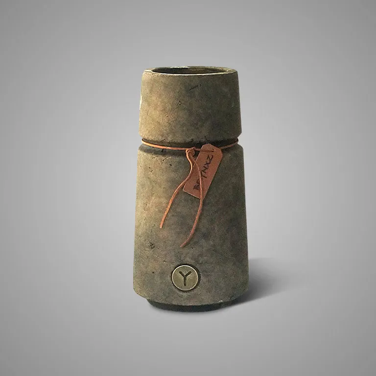 Vase Basic Lather Rope Majestic Brown M D.14 H.27