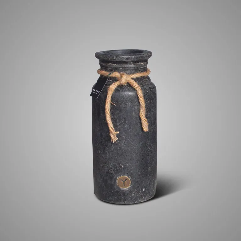 Vase Neck with Rope Basalt M D.16 H.33