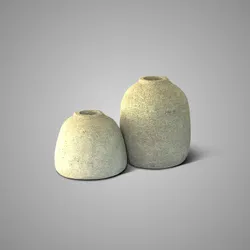 Set of 2 Bottles Minimalistic Sand D.13 H.15