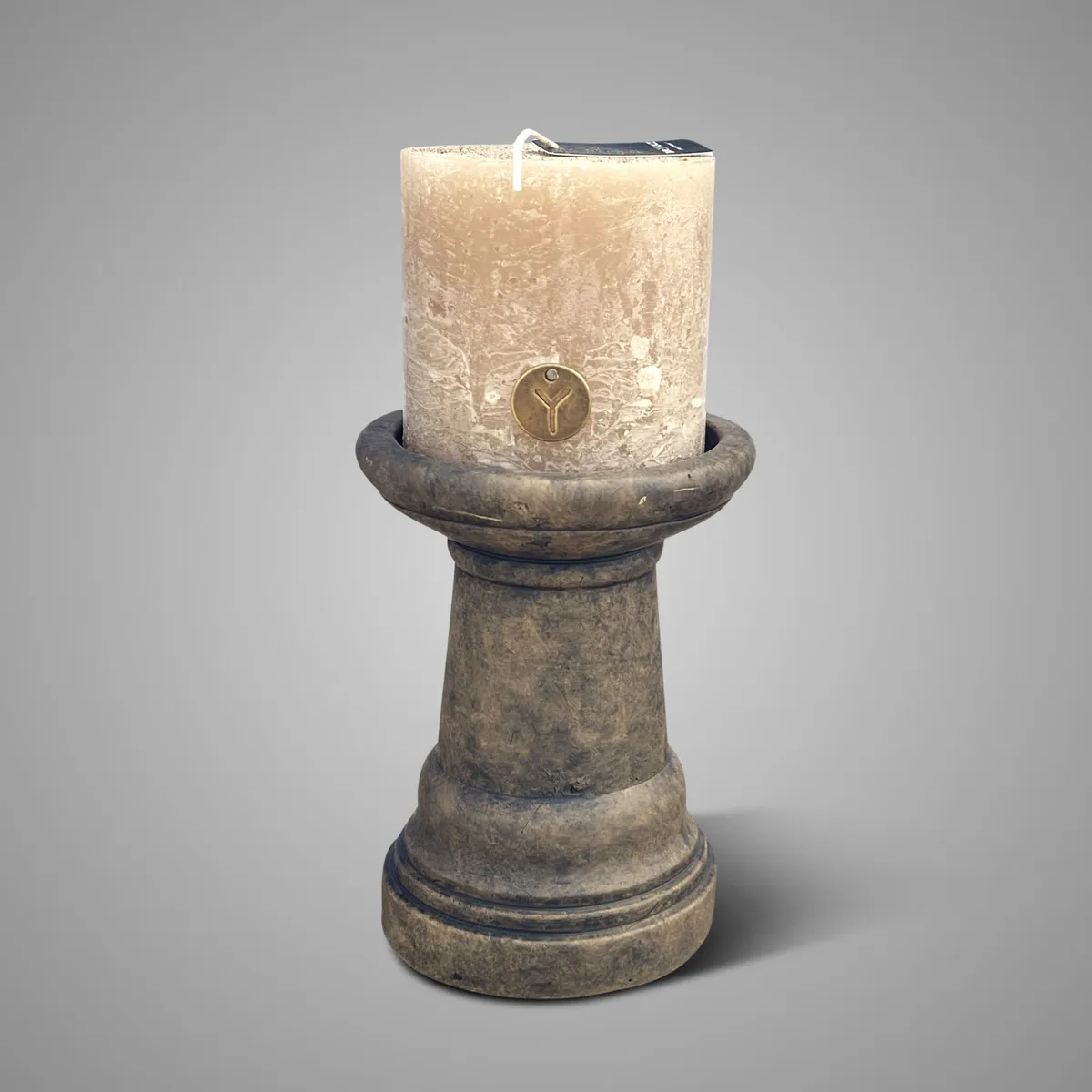 Candleholder Basic Majestic Brown L D.13 H.17