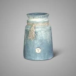 Vase Nostalgic with Rope Ancient Clay L D.18 H.26