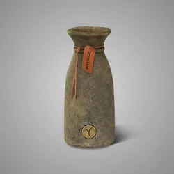 Vase Luxury Leather Rope Majestic Brown S D.12 H.26