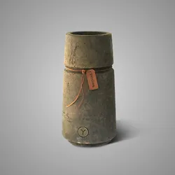 Vase Basic Lather Rope Majestic Brown L D.18 H.34