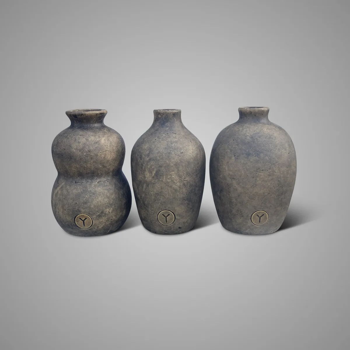 Set of 3 Bottles Basic Majestic Brown D.16-14 H.23
