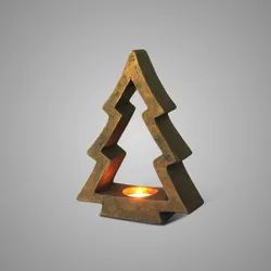 Tealightholder X -Tree 2025  Majestic Gold L 22x9x30