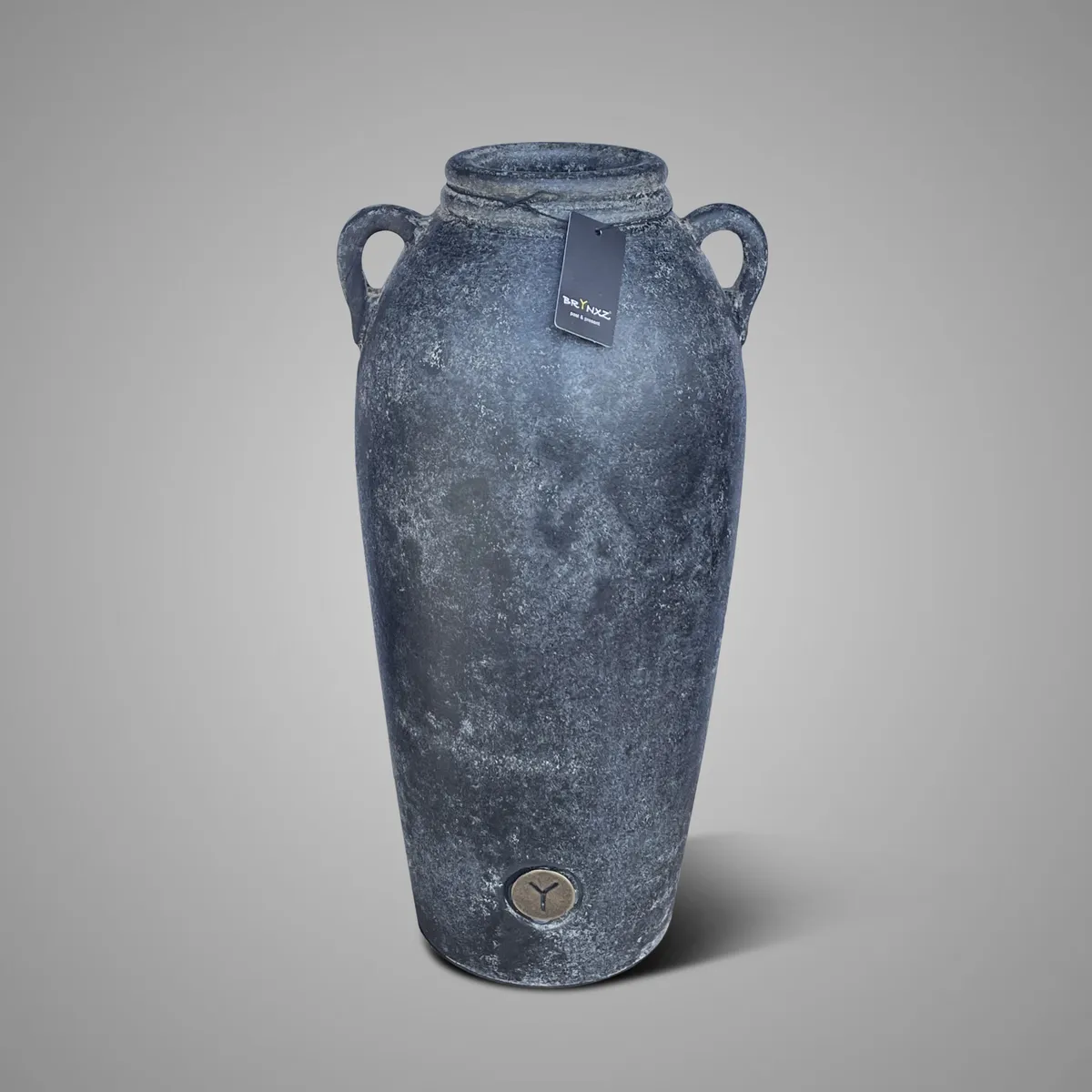 Jar Tall Two Ears Basalt L D.20 H.40
