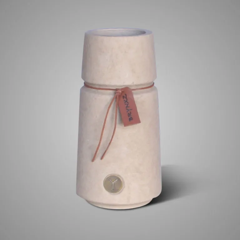 Vase Basic Lather Rope Majestic Taupe M D.14 H.27