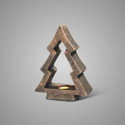 Tealightholder X -Tree 2025 Majestic Brown M 18x6x23