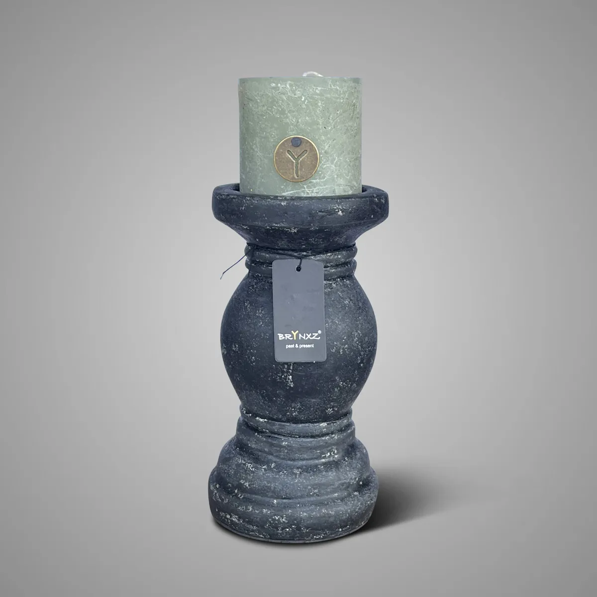 Candleholder Tall Basalt M D.10 H.19