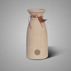 Vase Luxury Leather Rope Majestic Taupe S D.12 H.26