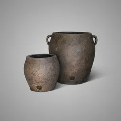 Set of 2 Planters Coulogne Majestic Brown D,34-21