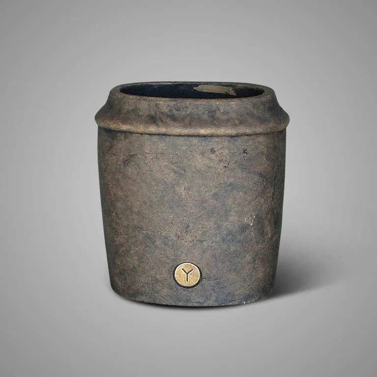 Planter Oval Edge Luxury Majestic Brown M 23x15x25