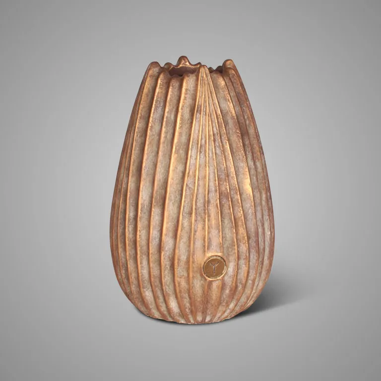 Vase Relief Carved Jewel L D.25 H.38