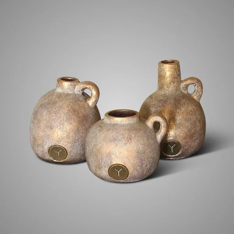 SET OF 3 BOTTLES JEWEL D.13 H.17-14-10