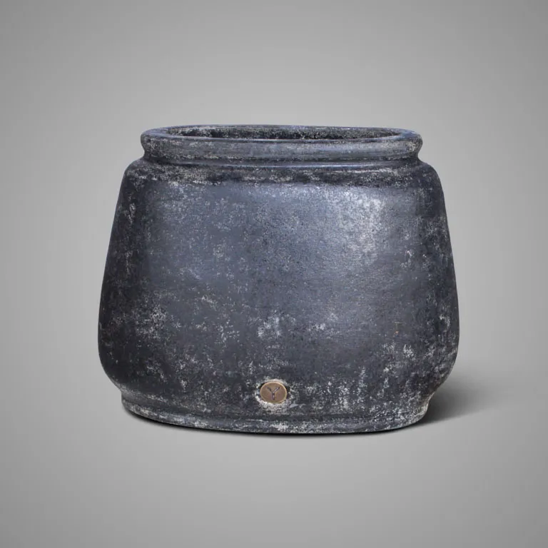 Planter Oval Allure Basalt L 43x24x34