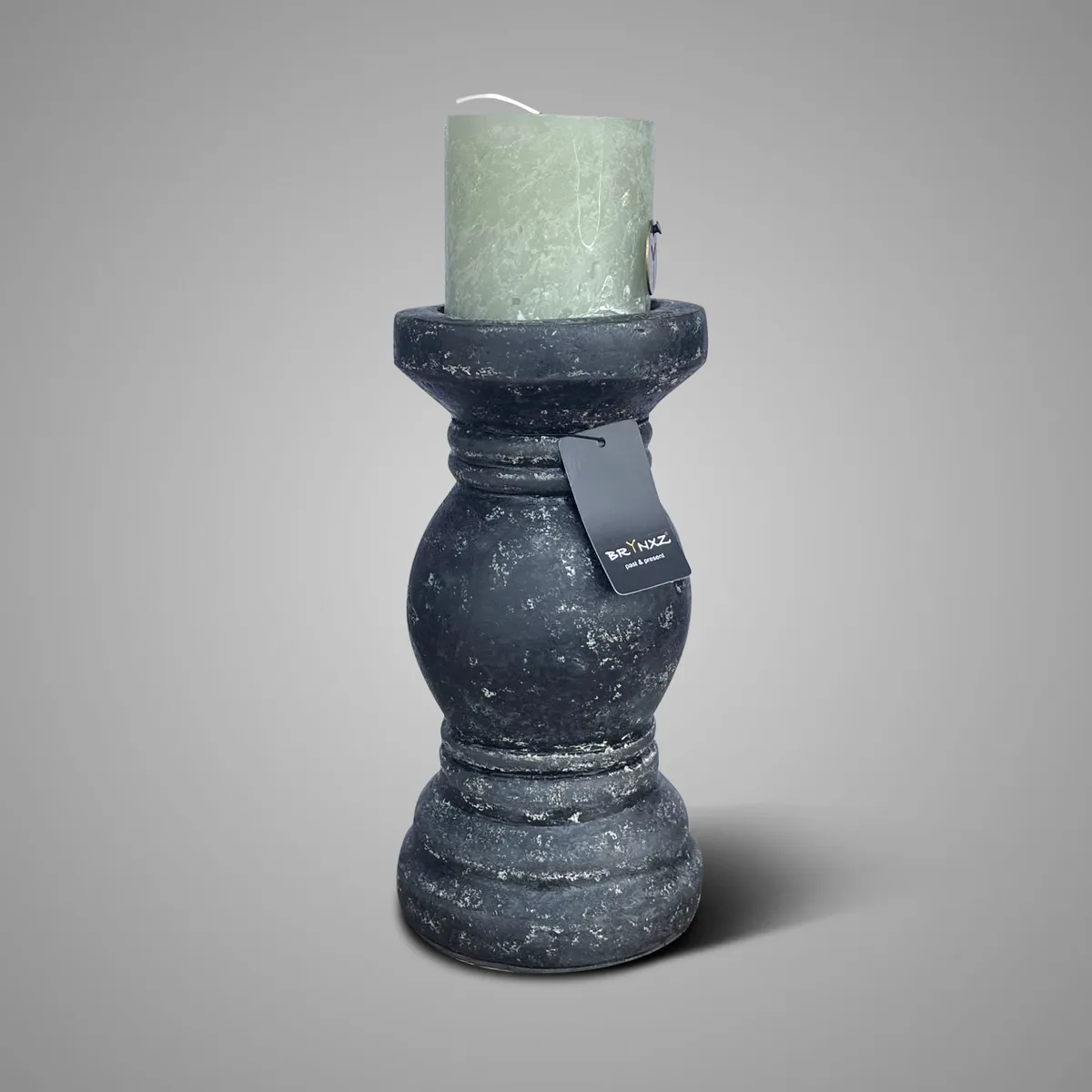 Candleholder Tall Basalt L D.11 H.21