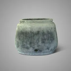 Planter Oval Allure Stone Black L  43x24x34