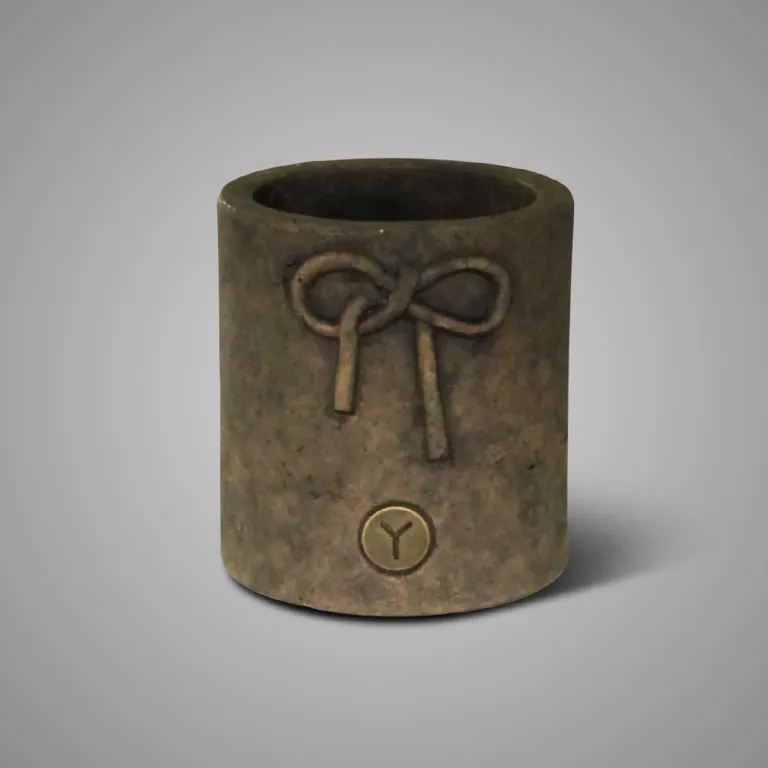 Planter with a Bow Majestic Brown D.17 H.18