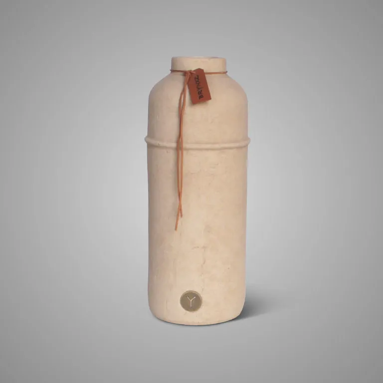 Bottle Basic Leather Rope Majestic Taupe M D.15 H.36