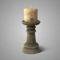 Candleholder Basic Majestic Brown L D.14 H.23
