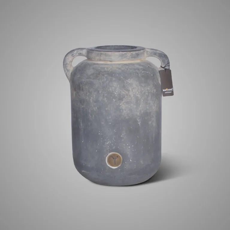 Jug Idylle Two Ears Ancienst Clay L D.18 H.27